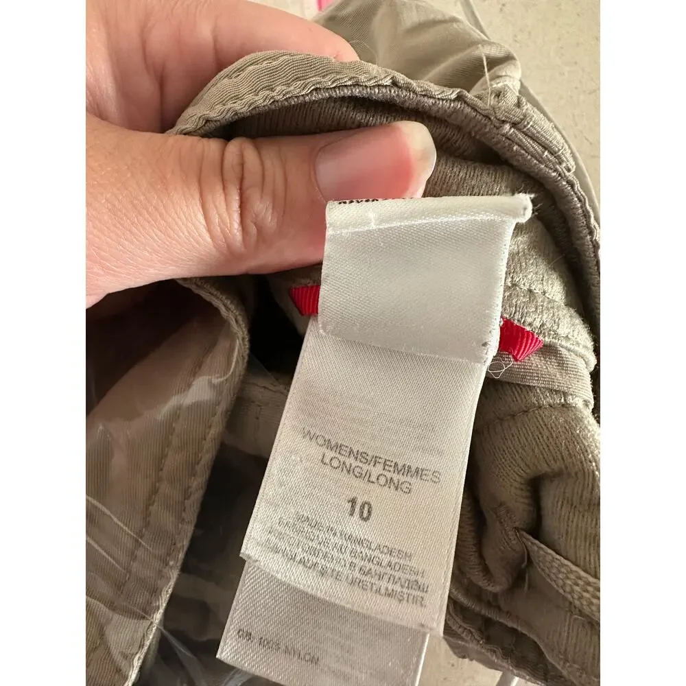 The North Face Paramount Taupe Nylon Hiking Cargo Travel Outdoor Shorts 10